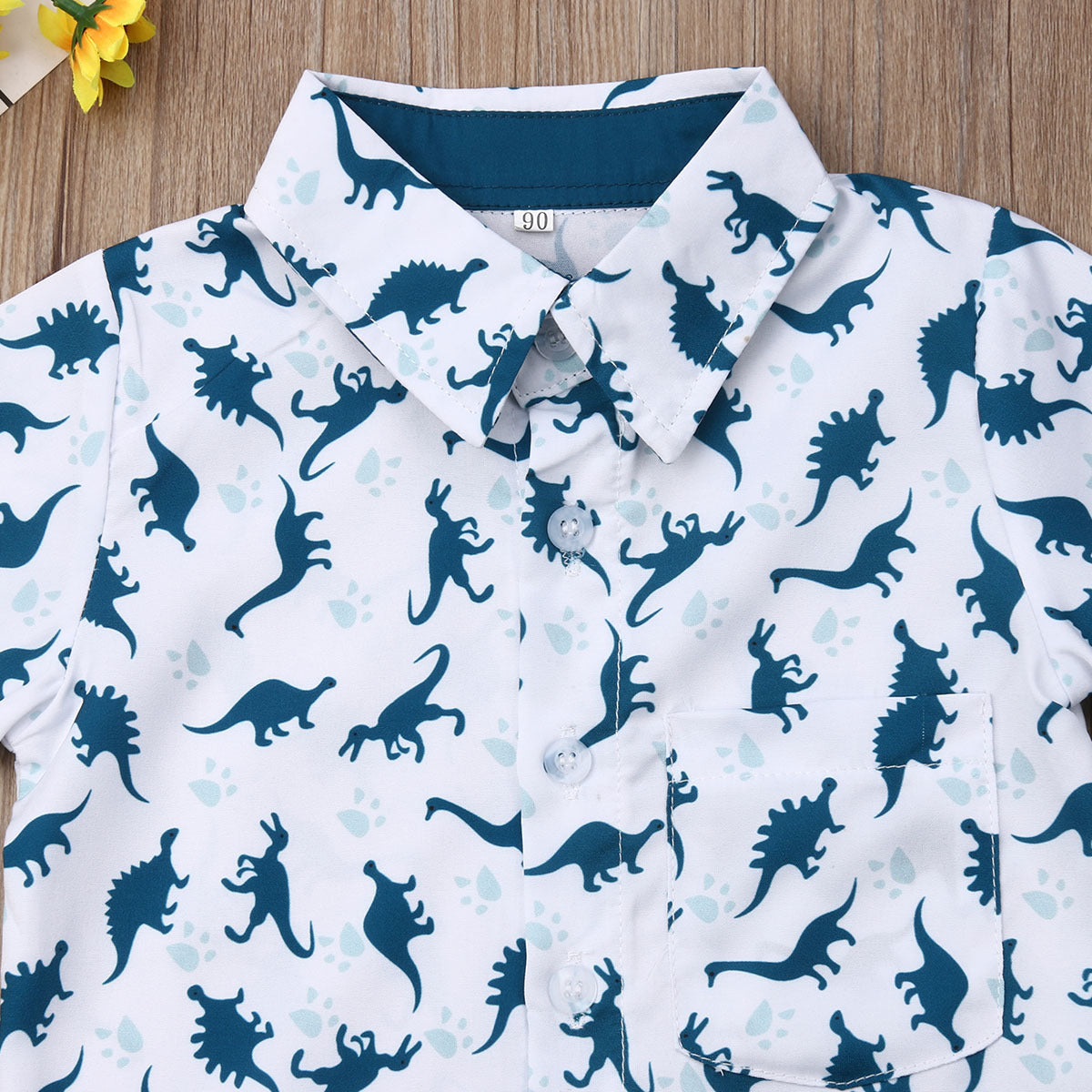Dinosaur Print Shirt And Pants For Boys