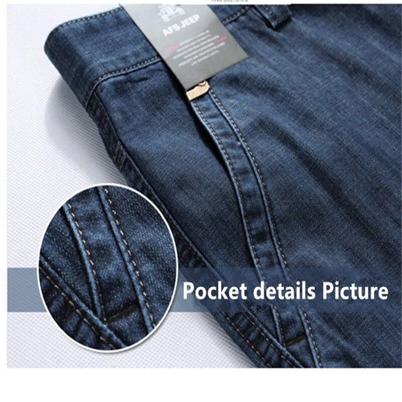 Men's military cargo jeans with multiple pockets