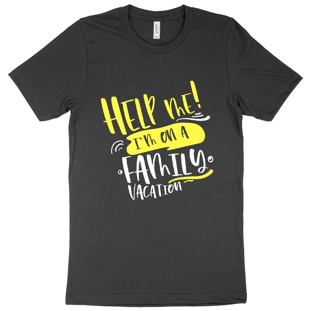 Help Me I'm On A Family Vacation grey T-Shirt