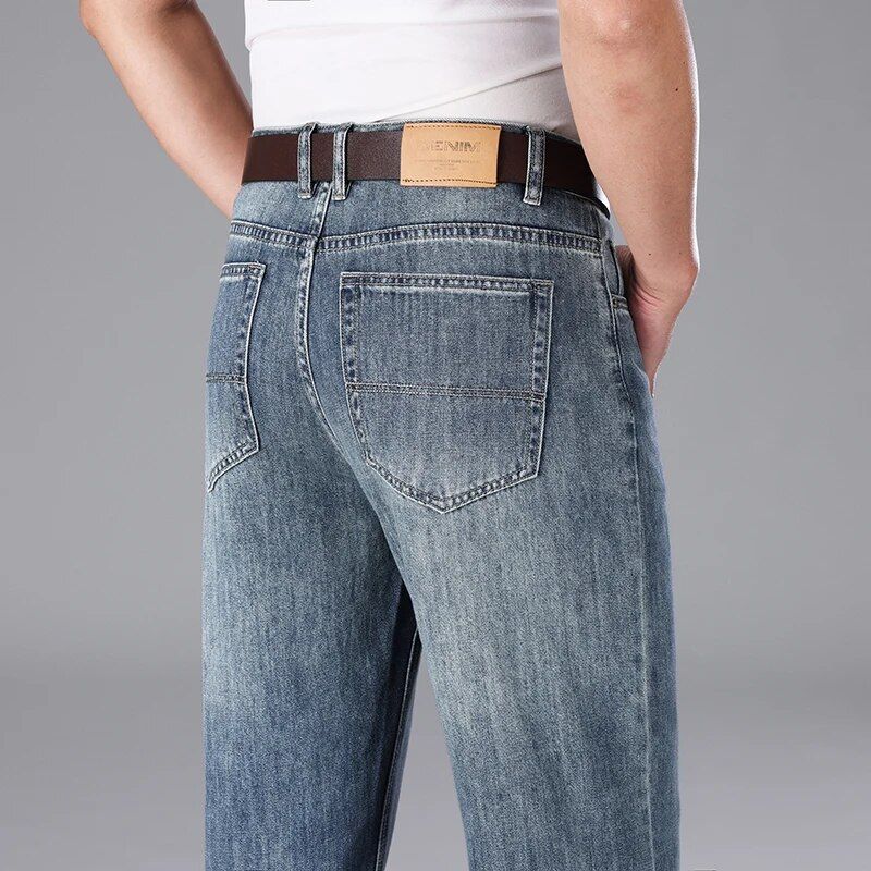 Men's Luxury Cotton Straight Fit Denim pants