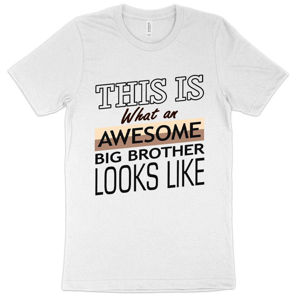 white color big brother graphic tee shirt 