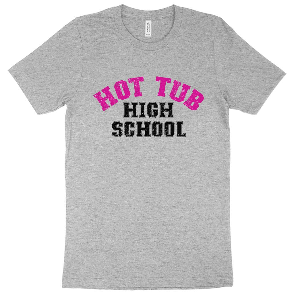 Grey color Hot Tub High School T-Shirt