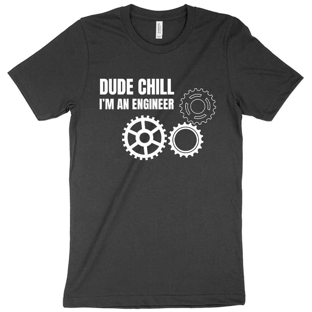 A product image of Funny black and grey T-shirt for Engineers