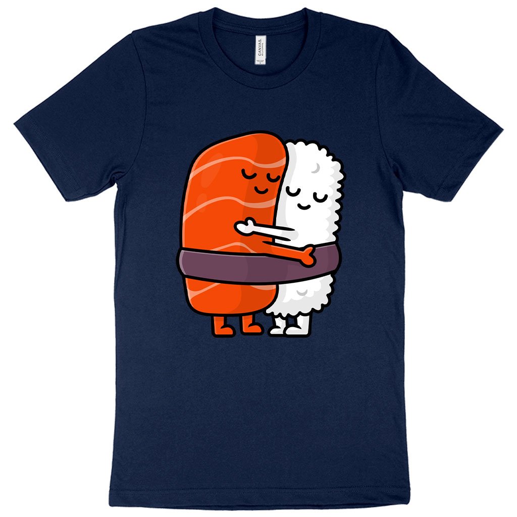 Navy blue Funny Sushi Hug T-Shirt