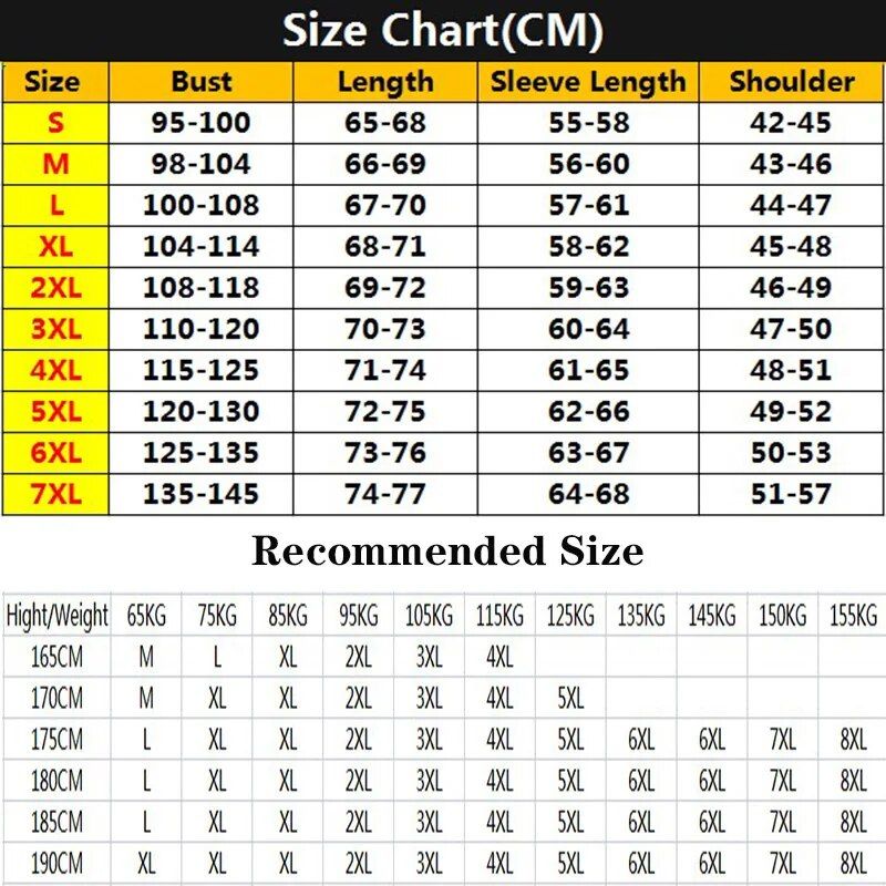 Casual cotton motorcycle coat size chart