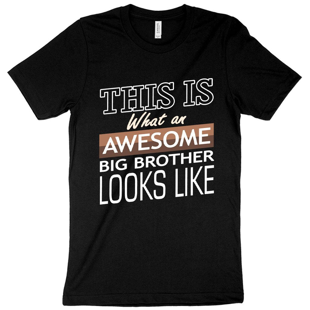 What an awesome big brother looks like t shirt  in black color