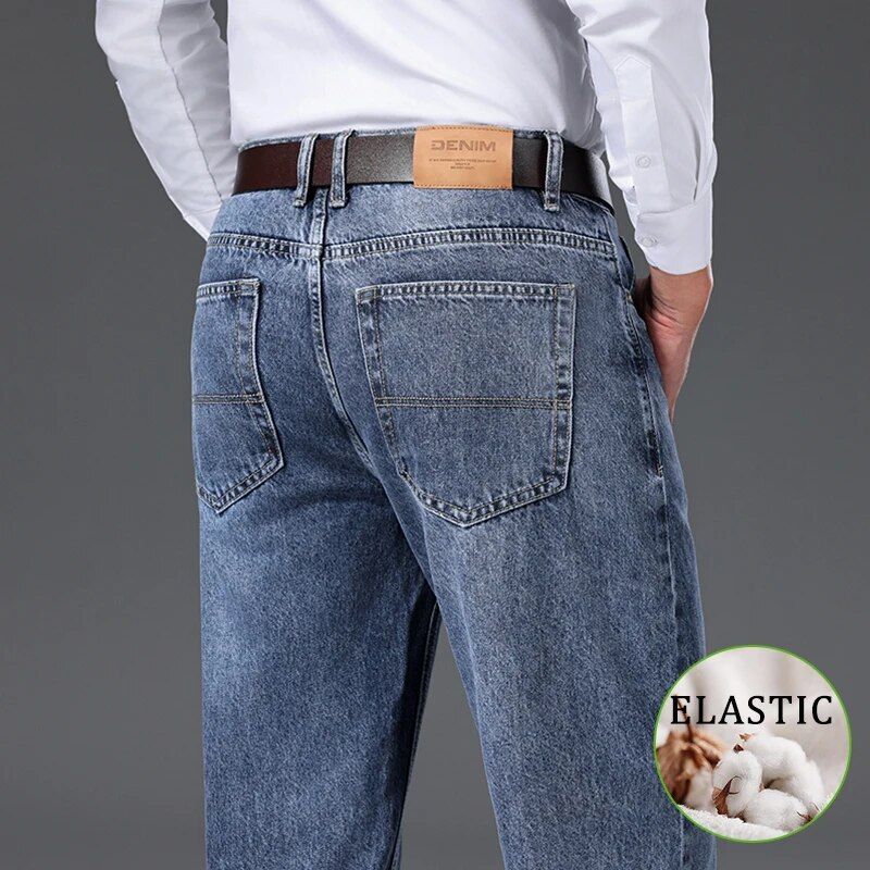 Men's straight fit denim jeans, perfect for summer