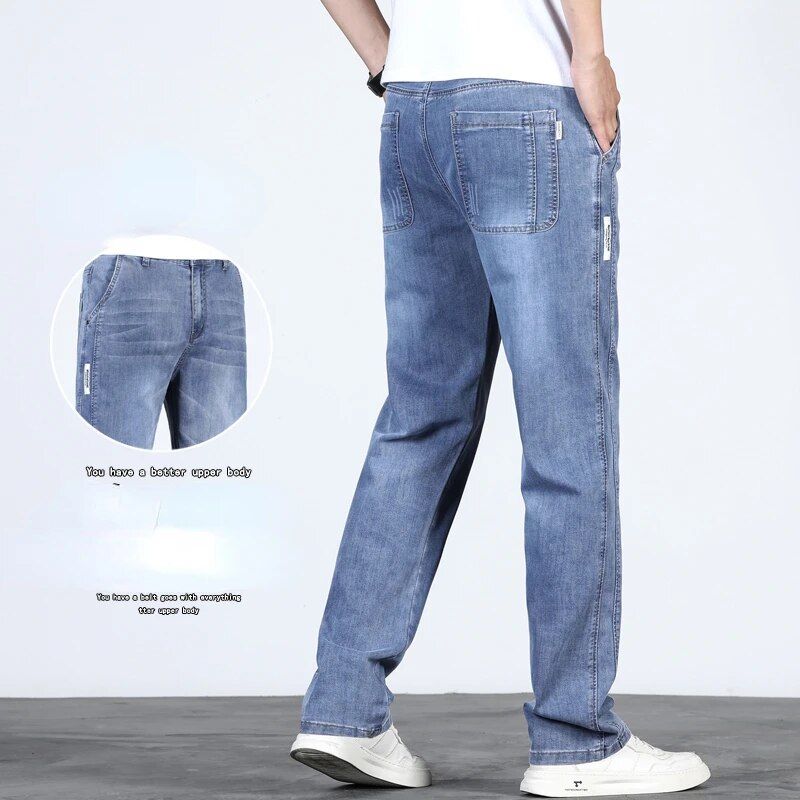 Stylish Classic Straight fit Mid Waist Jeans for Men's