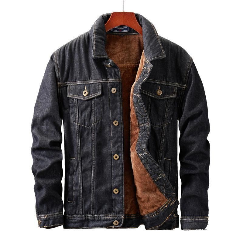 Winter Warm Denim Jacket - Men's Thick Fleece-Lined Fashion Coat