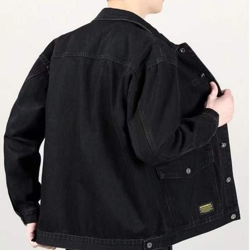Men's patchwork denim jacket, vintage and stylish