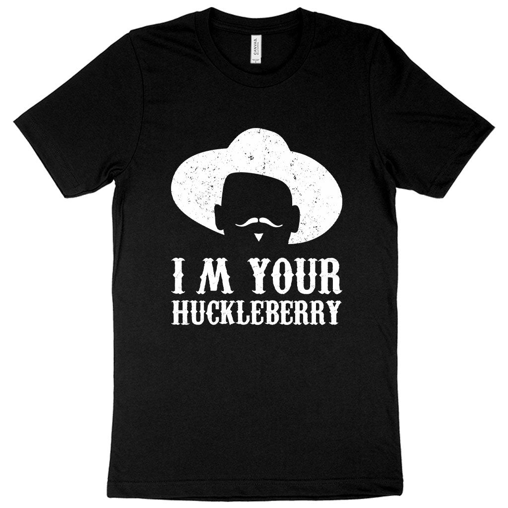 Black-colored I'm Your Huckleberry T-Shirt - Tombstone Vintage Cowboy tee