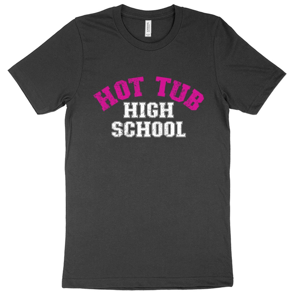 Black color Hot Tub High School T-Shirt