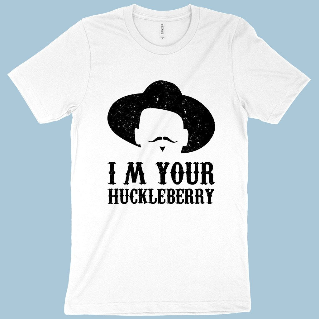 white color I'm Your Huckleberry T-Shirt for men's