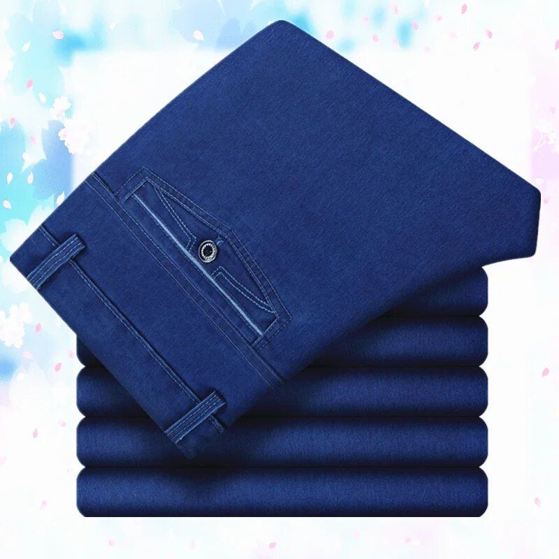 Men's Blue Vintage Casual Jeans