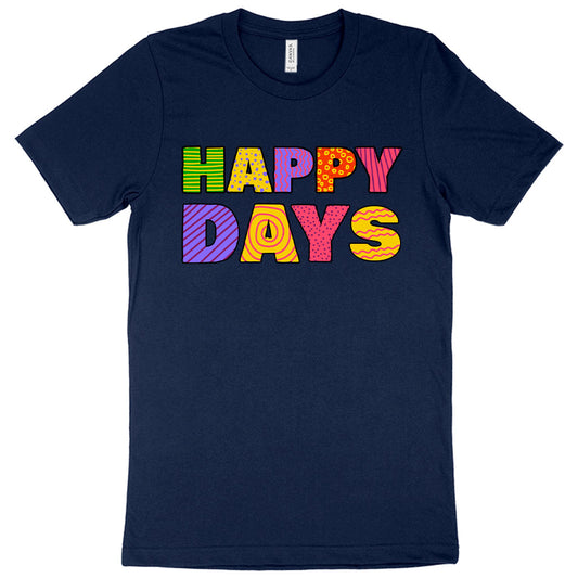 Blue color Happy Days T-Shirt