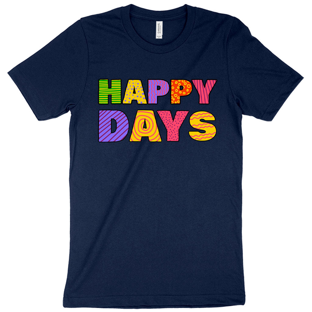 Happy Days vintage T-shirt -retro blue t-shirt