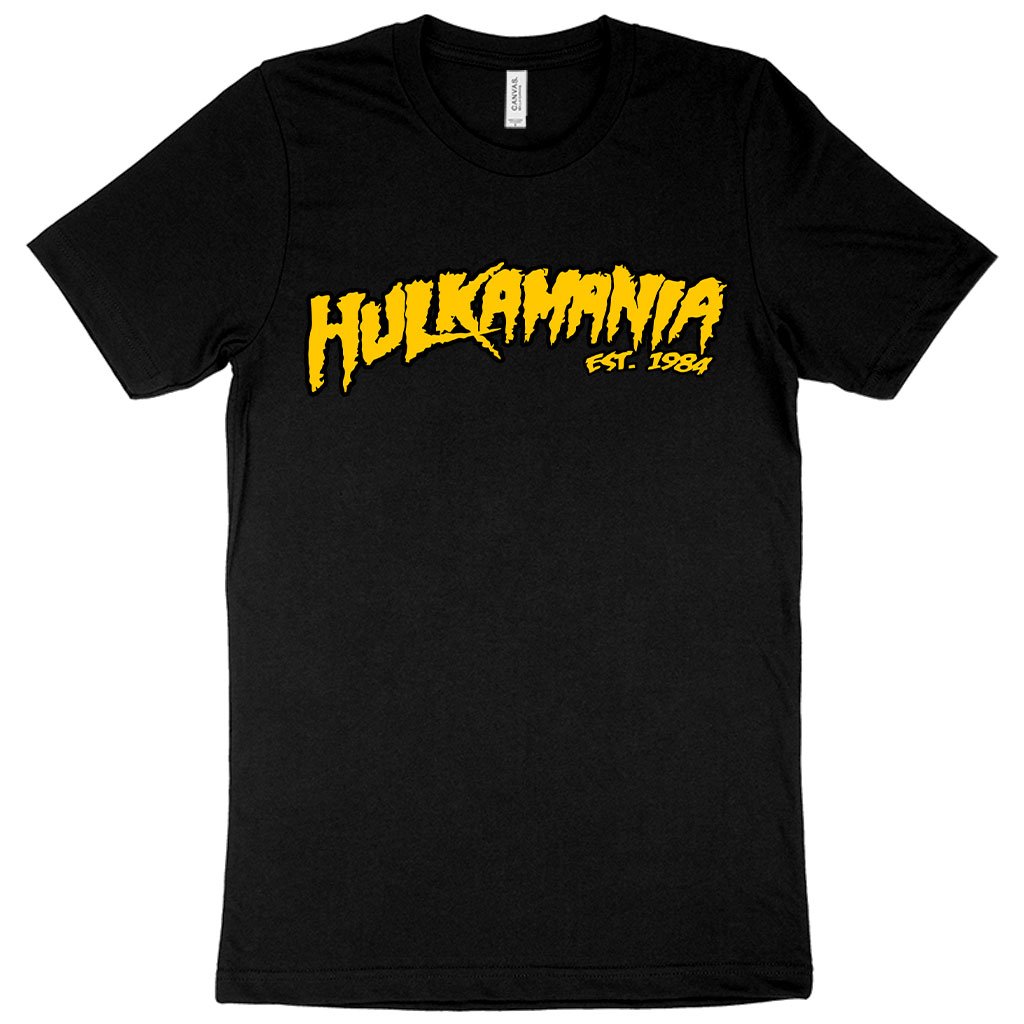Black color Hulk Hogan Hulkamania T-shirt