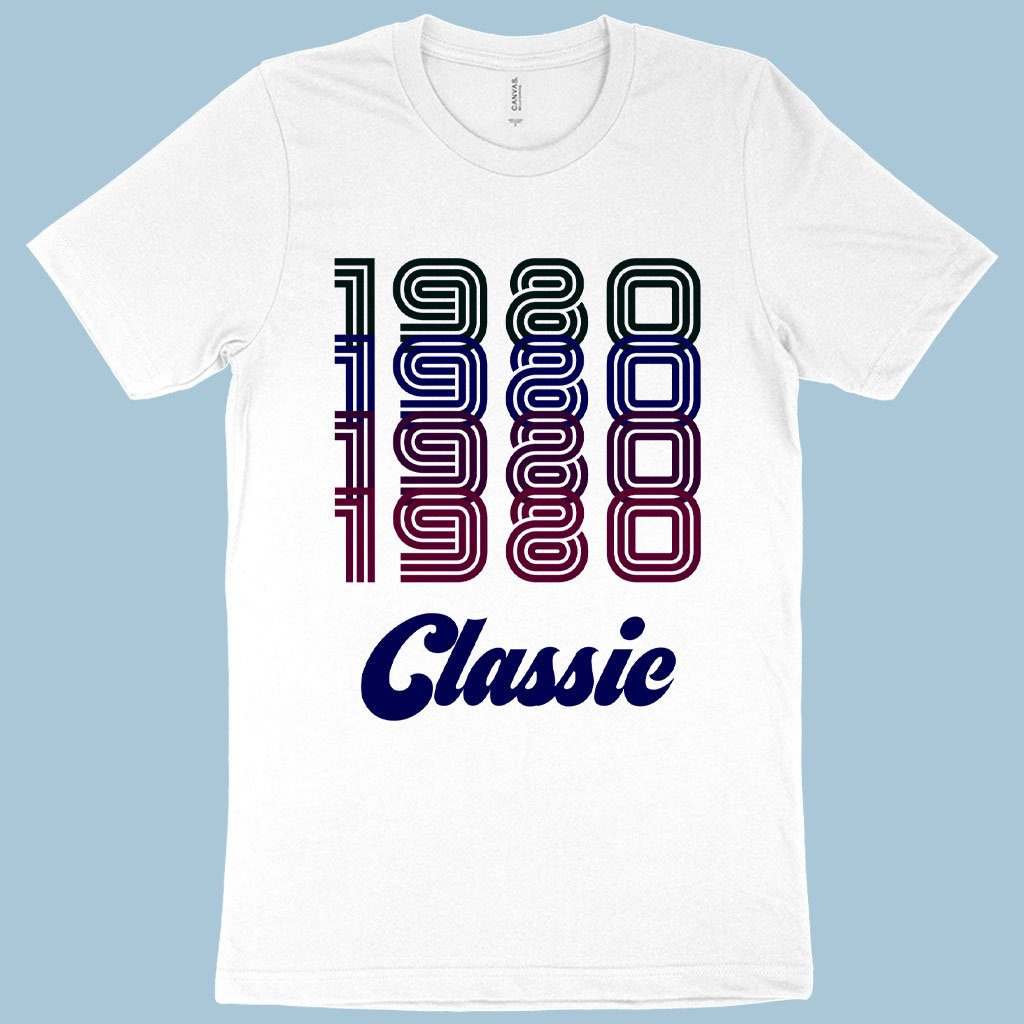 Men's Vintage white  1980 Classic T-shirt